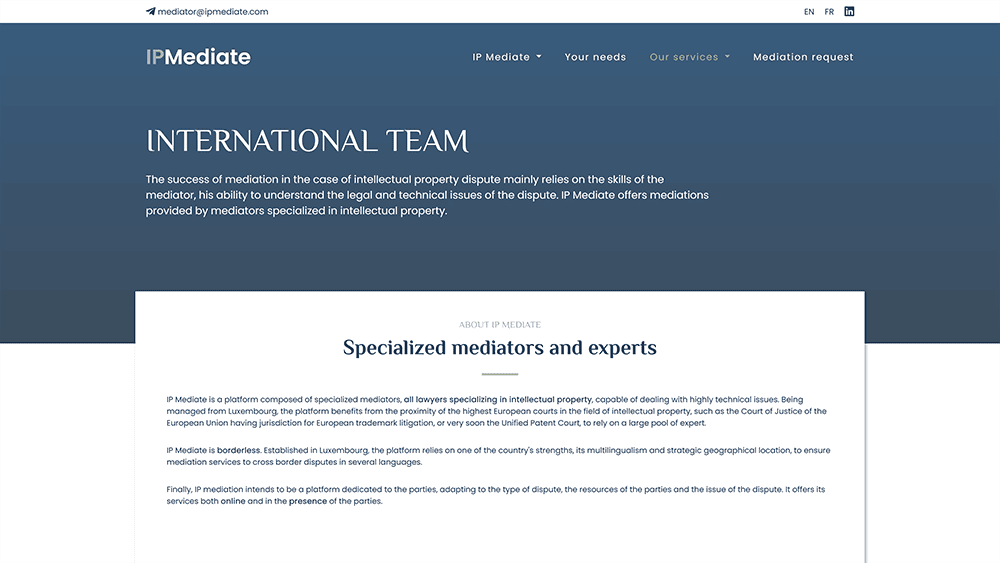 IPMediate - Website - Services | https://ipmediate.com/services