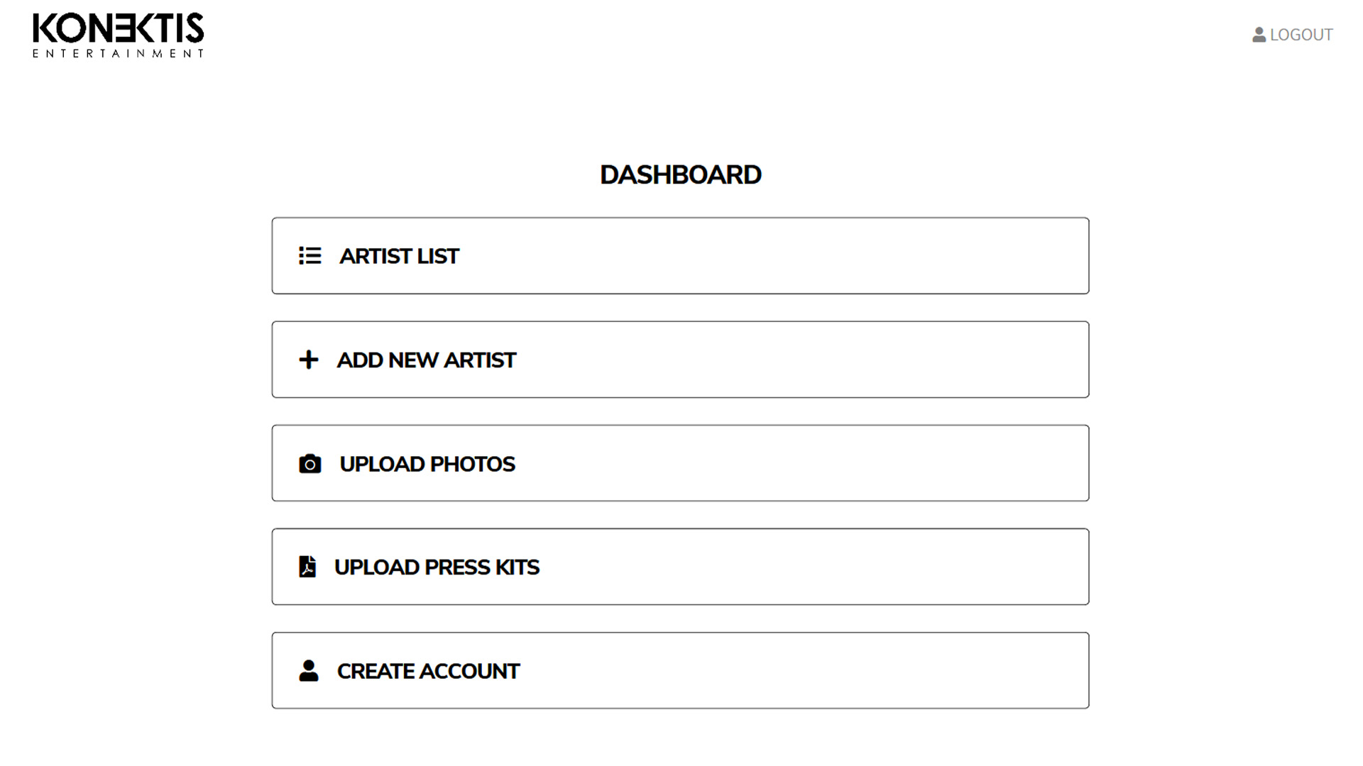 Konektis - Website - Admin area | https://konektisentertainment.com