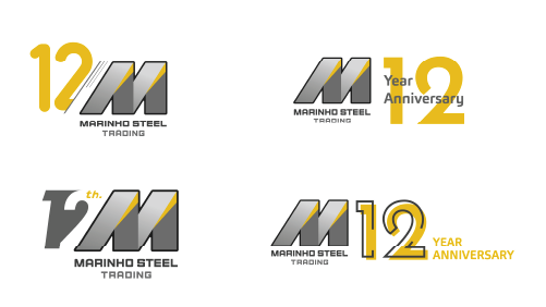 Marinho Steel Trading - 12th Anniversary Logo